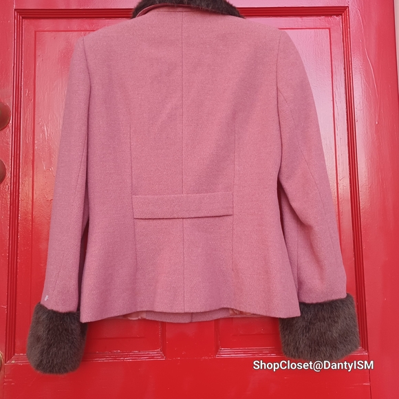 Kookai Rose Blazer with Chocolate Fur Trim - Picture 11 of 16